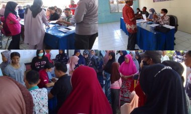 LEBARAN MASIH DUA MINGGU. Ratusan Warga Tiba-tiba datangi Kantor Kecamatan Labuan