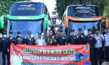 Demi menjeput Warga Meratau Pemkab Klaten Berangkatkan 10 Bus gratis