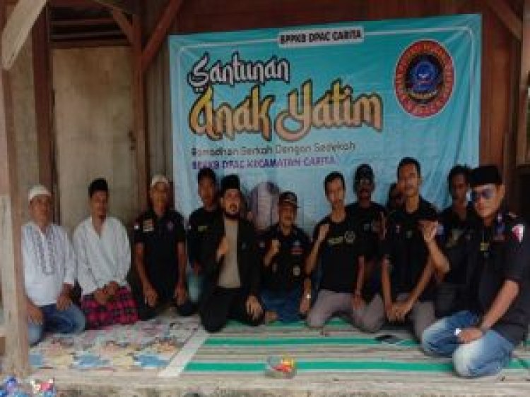 Menjelang Ramadhan 1444 H. BPPKB DPAC Carita Laksanakan Santunan Yatim Piatu