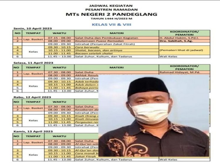 RAMADHAN CERDAS. MTsN 2 Pandeglang menggelar Sanlat