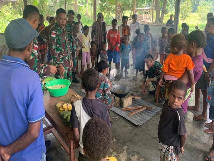 Sejahterakan Masyarakat, Satgas Yonif 143/TWEJ Kembangkan Usaha Kreatif di Papua