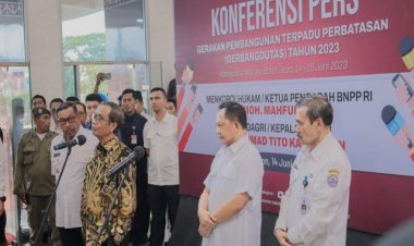 Danlantamal IX Bersama Forkopimda Ikuti Pengarahan Menkopolhukam dan Mendagri Tentang Pencanangan Gerbangdutas