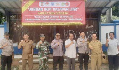 Muspika Picung Pasang Baliho Larangan Balapan Liar, Tindak Tegas Pelaku Balapan Liar