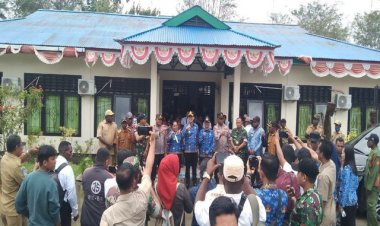 Bentuk Sinergitas, Babinsa Koramil 1710-07/Mapurujaya Dampingi Kunjungan Kerja Pj. Bupati Mimika