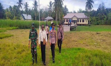 Jaga Sinergitas, Danramil 1710-01/Kokonao Komsos Bersama Kadistrik dan Kapolsek Mimika Barat