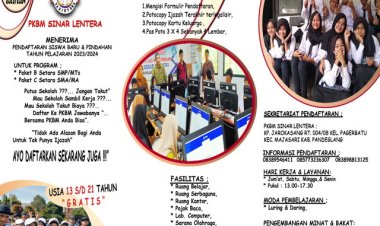 Terima Siswa Baru, PKBM Sinar Lentera Geratiskan Biaya