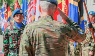 Satgas FHQSU XXVI-O1 Sukses Gelar Upacara International Day Of Peacekeepers 2023