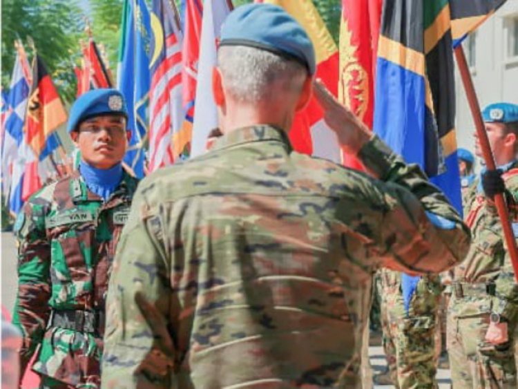 Satgas FHQSU XXVI-O1 Sukses Gelar Upacara International Day Of Peacekeepers 2023