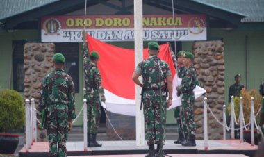 Kodim 1710/Mimika Gelar Upacara Peringatan Hari Sumpah Pemuda Ke-95 Tahun 2023