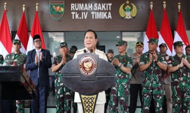 Menhan Prabowo Resmikan RS di Papua dan Serahkan Bantuan 164 Unit Kendaraan Dinas Untuk TNI-Polri