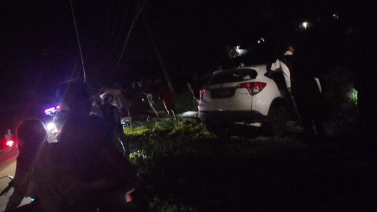 Diduga Lengah, Pengemudi R4 Serempet R2 dan Terjadi Lakalantas, Langsung di Tangani Polsek Pagelaran