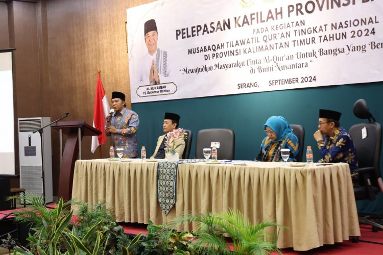 Pj Gubernur Al Muktabar Lepas Kafilah Provinsi Banten pada MTQ Nasional XXX Tahun 2024 Kaltim