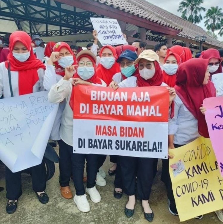 Aksi Unras Tenaga Kesehatan (Nakes) Di Pandeglang, Berujung Intimidasi Oleh Beberapa Oknum Kepala UPT Puskesmas