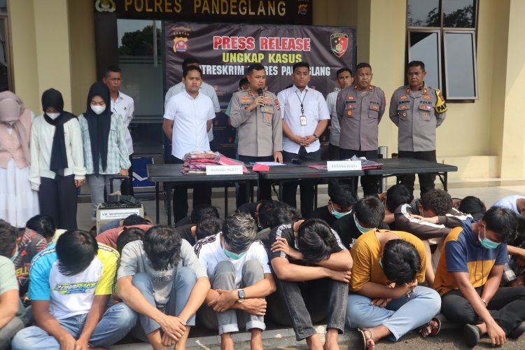47 Pelajar di Tangkap Polres Pandeglang, 3 Jadi Tersangka, Ini Masalahnya