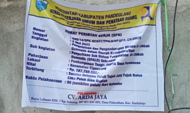 Diduga Kades Parumasan Cipeucang Jadi Calo Proyek Pembangunan Tangki Septik Sub, Disoal Aktivis Pandeglang