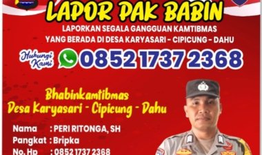 "Lapor Pak Babin": Upaya Menjaga Keamanan dan Ketertiban di Desa Dahu, Karyasari dan Cipicung
