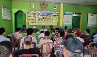 Sosialisasi Pekerjaan Rehabilitasi Irigasi DI Cisata di Desa Tegal, Cikedal