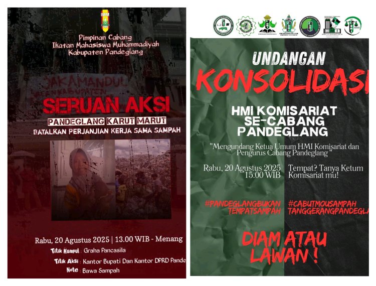 Polemik MOU Sampah di Pandeglang Kian Memanas, HMI, IMM Sebar Undangan Aksi dan Konsolidasi.