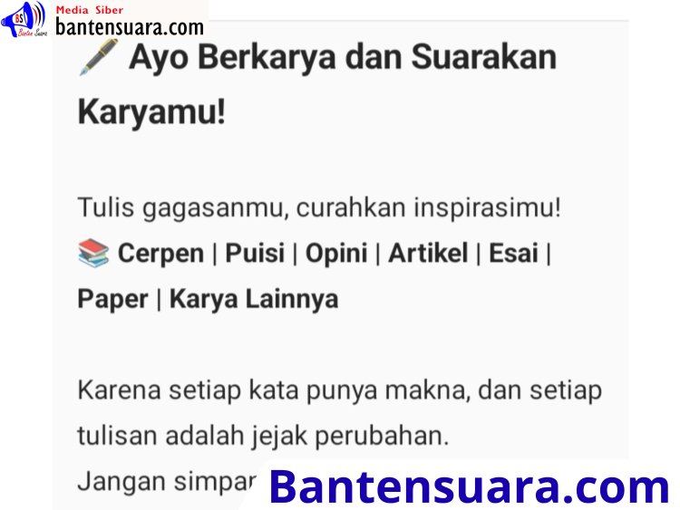 Yo Yo Yo Bantensuara Ajak Generasi Muda Banten Menulis dan Menyuarakan Gagasannya