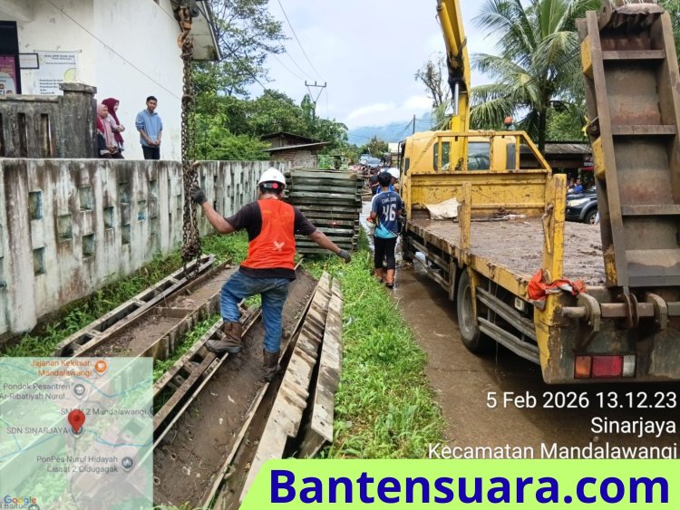 Respon Cepat Gubernur Banten Kirim Bantuan Jembatan Bailey ke Pandeglang