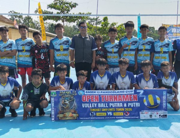 Peringati HUT Ke-7, SMKN 13 Pandeglang Gelar Turnamen Voli Tingkat SMP/MTs Se-Kabupaten