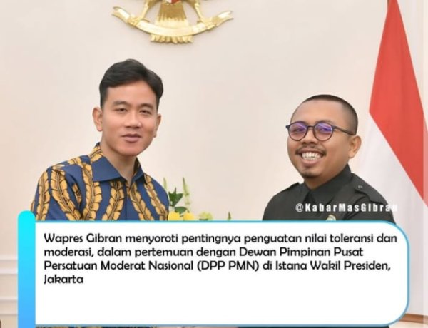 Perkuat Nilai Toleransi dan Moderasi, Wapres Gibran Minta DPP PMN Terus Bergerak Jaga Persatuan