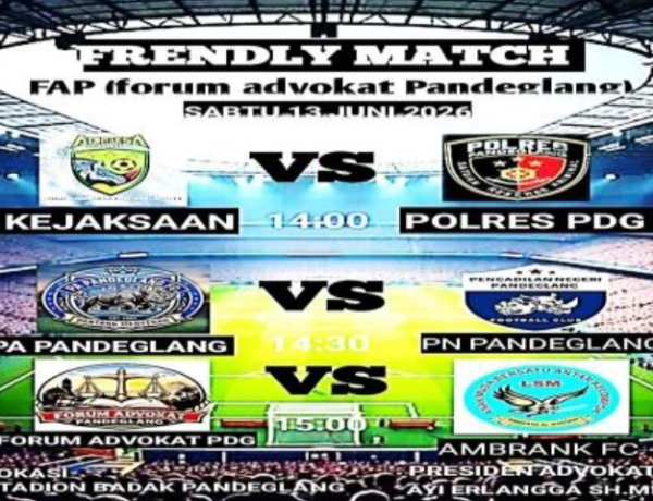 Forum Advokat Pandeglang Gelar Friendly Match Soccer, Pererat Sinergi Antar Lembaga Penegak Hukum