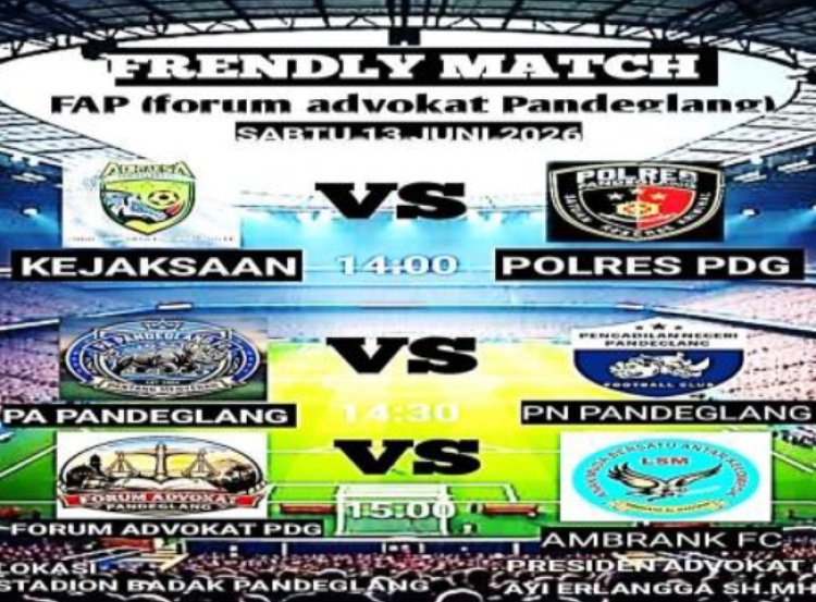 Forum Advokat Pandeglang Gelar Friendly Match Soccer, Pererat Sinergi Antar Lembaga Penegak Hukum