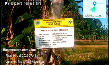 Jalan Poros Desa Turus Terbengkalai: Anggaran Rp48 Juta Sudah Cair, Realisasi Fisik Belum Terlihat  ‎ 