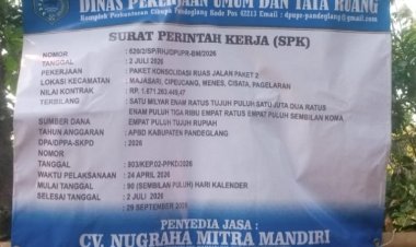 Proyek APBD Perbaikan Jalan di Desa Senangsari direalisasikan, Kontraktor Harapkan Dukungan Masyarakat