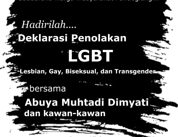 Pasca Video Viral Diduga Berkaitan dengan LGBT, Selebaran Deklarasi Penolakan LGBT Beredar di Pandeglang