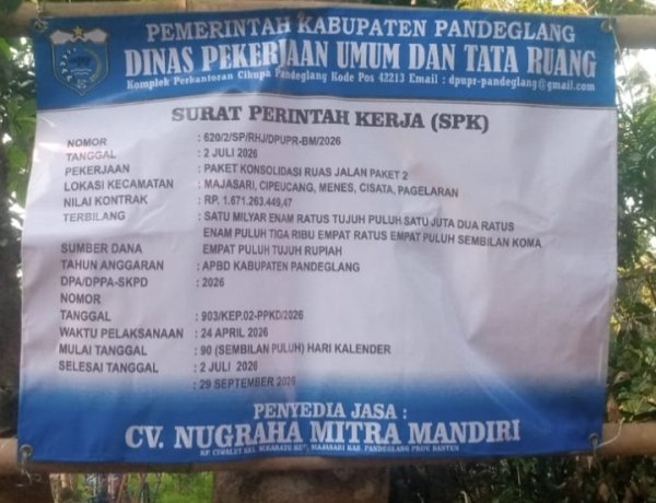 Proyek APBD Perbaikan Jalan di Desa Senangsari direalisasikan, Kontraktor Harapkan Dukungan Masyarakat