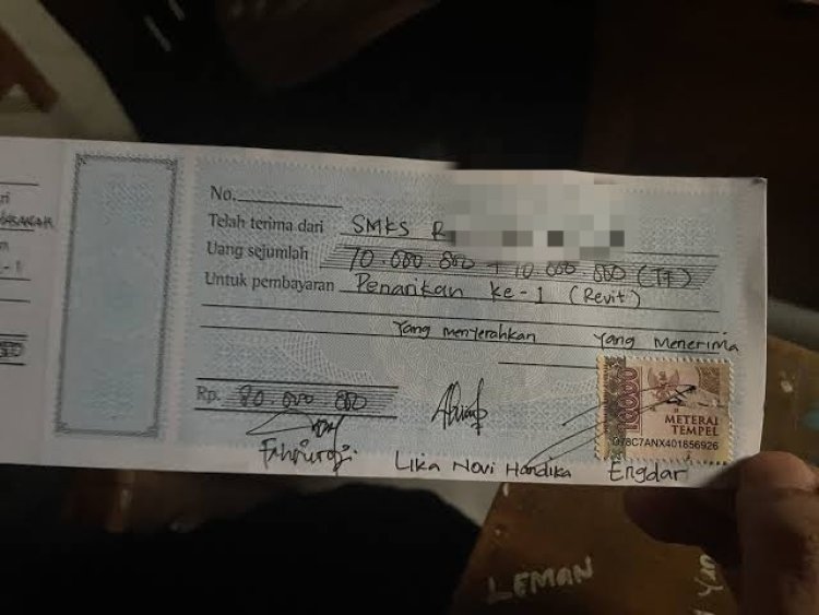 Kuitansi Diduga Terkait Proyek Beredar di Media Sosial