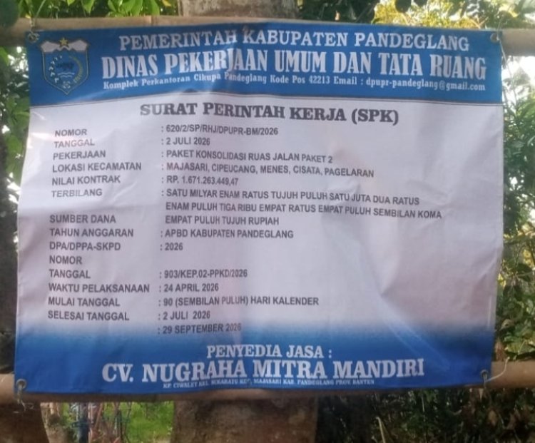 Proyek APBD Perbaikan Jalan di Desa Senangsari direalisasikan, Kontraktor Harapkan Dukungan Masyarakat