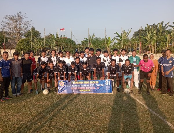 Sambut HUT RI ke-81, Karang Taruna Cikedal Gelar Turnamen Mini Soccer