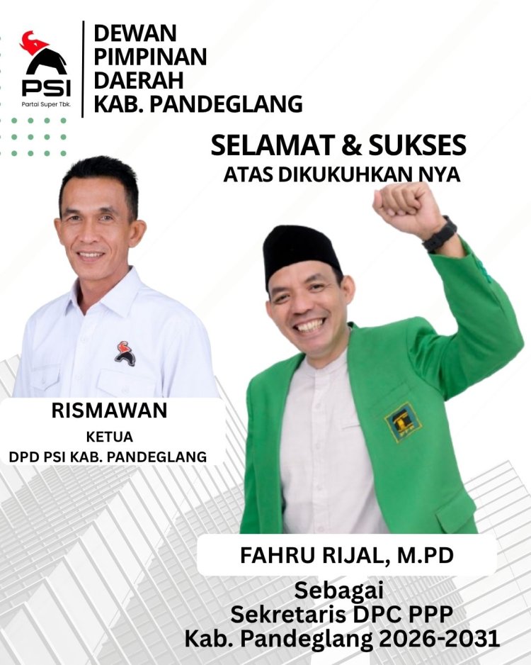 Fahru Rijal Dikukuhkan sebagai Sekretaris DPC PPP Pandeglang 2026–2031