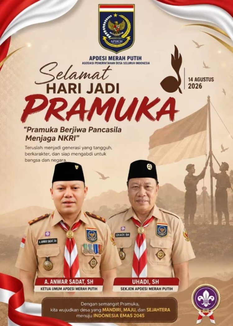 Selamat Hari Jadi Pramuka: APDESI Merah Putih Tekankan Semangat Pancasila dan Kemandirian Desa