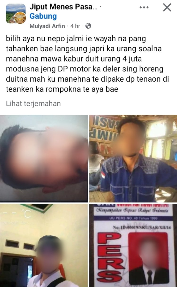 Modus DP Motor, Oknum Yang Mengaku Wartawan diduga Menipu Warga Viral di Medsos