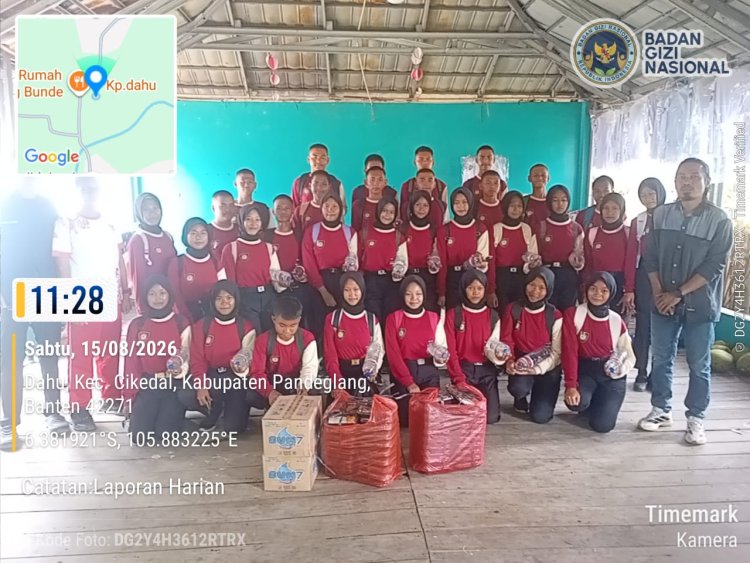 SPPG Babakanlor Cening 3 Beri Dukungan MBG untuk Paskibra Cikedal