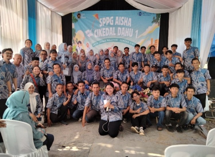 Satu Tahun Melayani dengan Cinta, SPPG Aisha Dahu 1 Cikedal Gelar Tasyakuran
