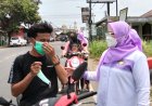 Abu Vulkanik GAK Ancam Kesehatan, PKB Pandeglang Bagikan Ribuan Masker