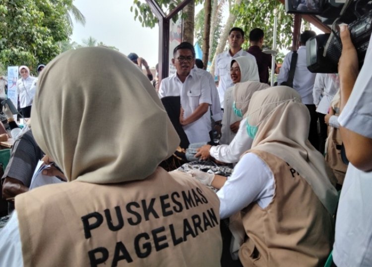 PKM Pagelaran Bantu Pelaksanaan Cek Kesehatan Gratis di Agenda Gubernur Banten