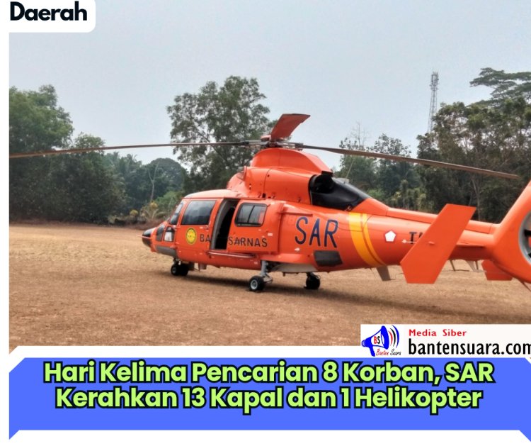 Hari Kelima Pencarian 8 Korban, SAR Kerahkan 13 Kapal dan 1 Helikopter